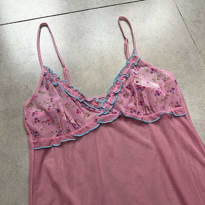 Floral Mesh Cami Dress
