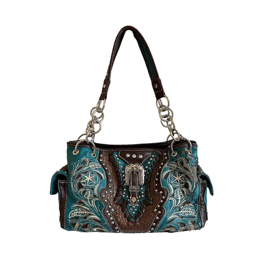 Montana West Turquoise Leather Purse