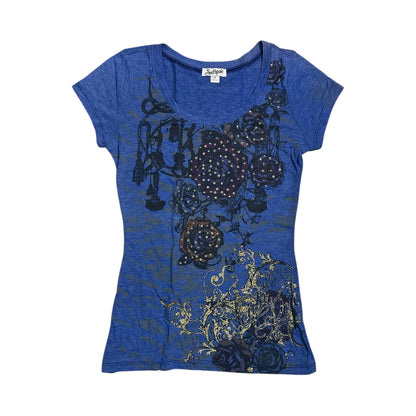 Floral Printed Short Sleeves Top