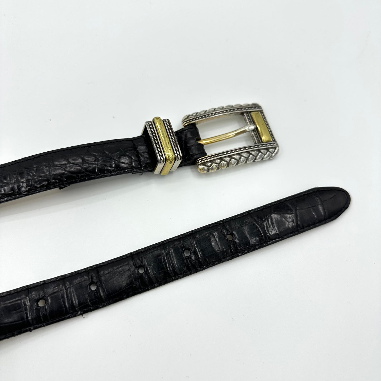 Brighton Two-Tone Croc Belt