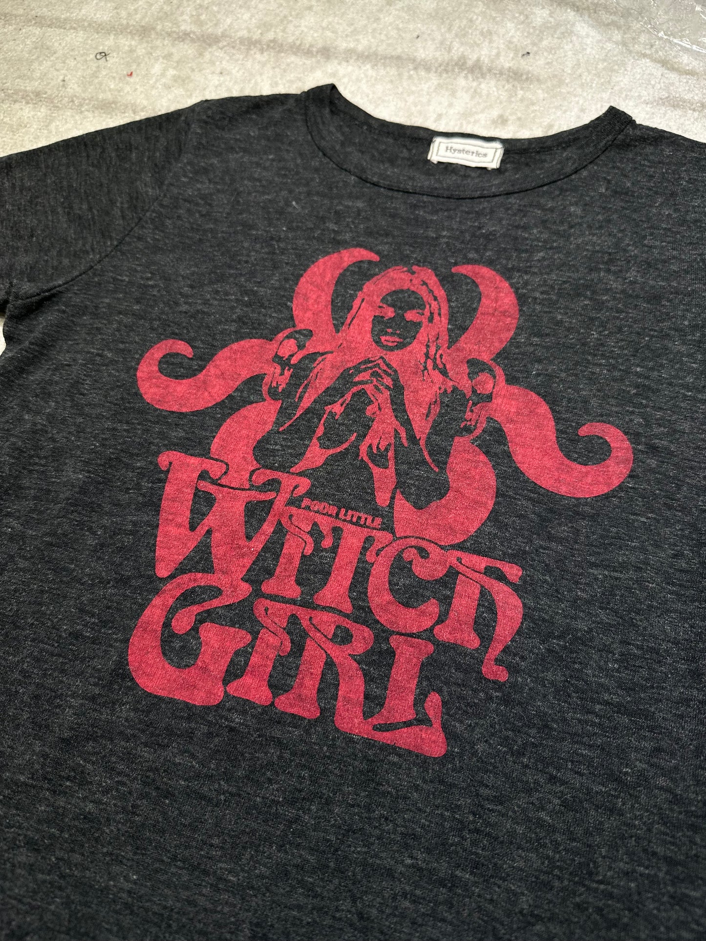 Hysteric Glamour 1990s “POOR LITTLE WITCH GIRL” BABY TEE