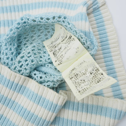 Angel Blue Zip Up Crochet Camisole