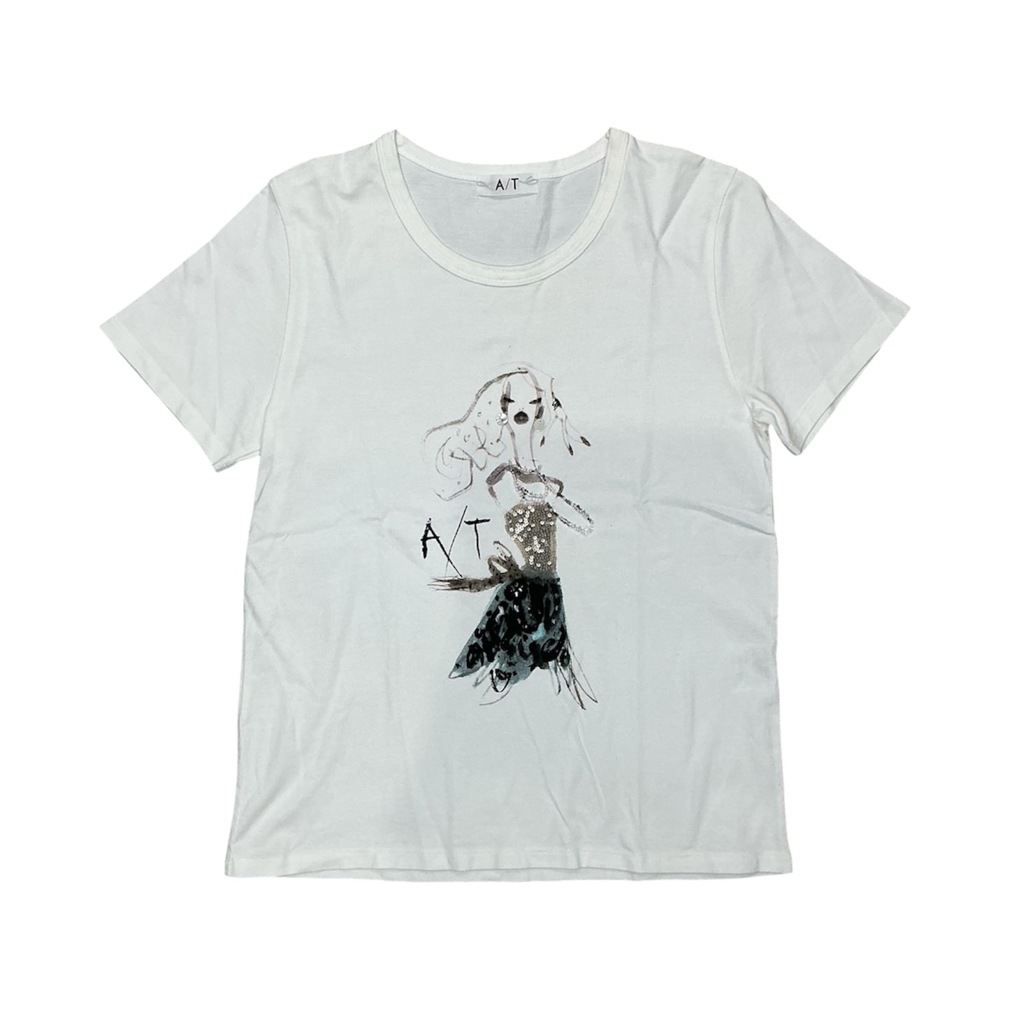 A.T by Atsuro Tayama Beaded Art Print Tee
