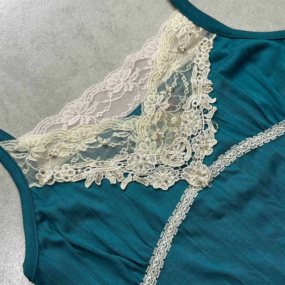 Beaded Lace Trim Camisole