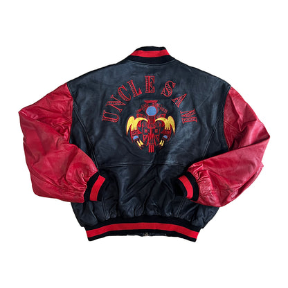 Unclesam Vintage Leather Letterman Jacket