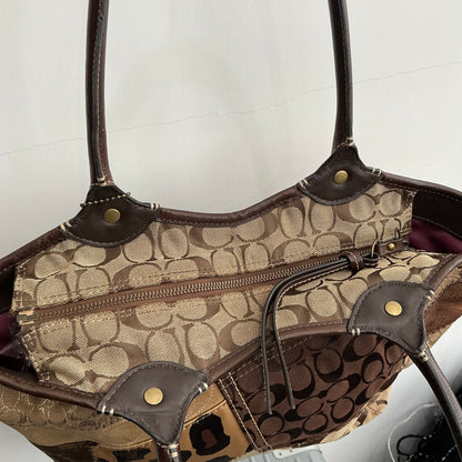Coach Patchwork Signature Leather Tote Bag 12899