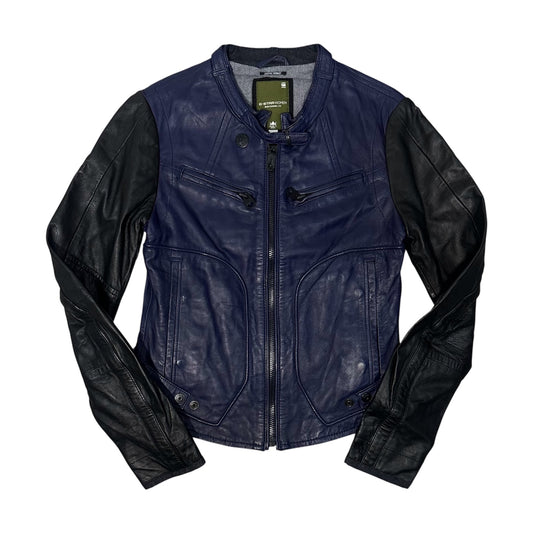 G-STAR RAW 00s Two-Tone Leather Biker Jacket
