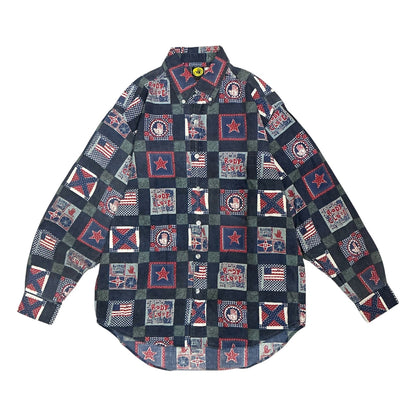 1993 Body Glove Americana Print Button Up Shirt