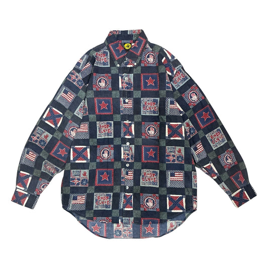 1993 Body Glove Americana Print Button Up Shirt