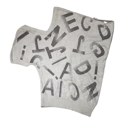 Asymmetrical Graphic Knit Top