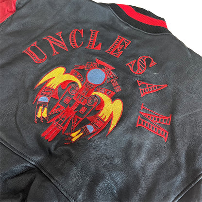 Unclesam Vintage Leather Letterman Jacket