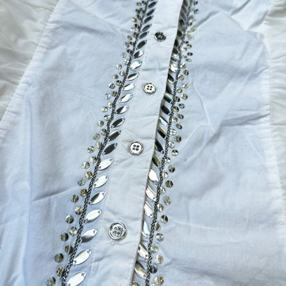 Embellished Sleeveless Shirt