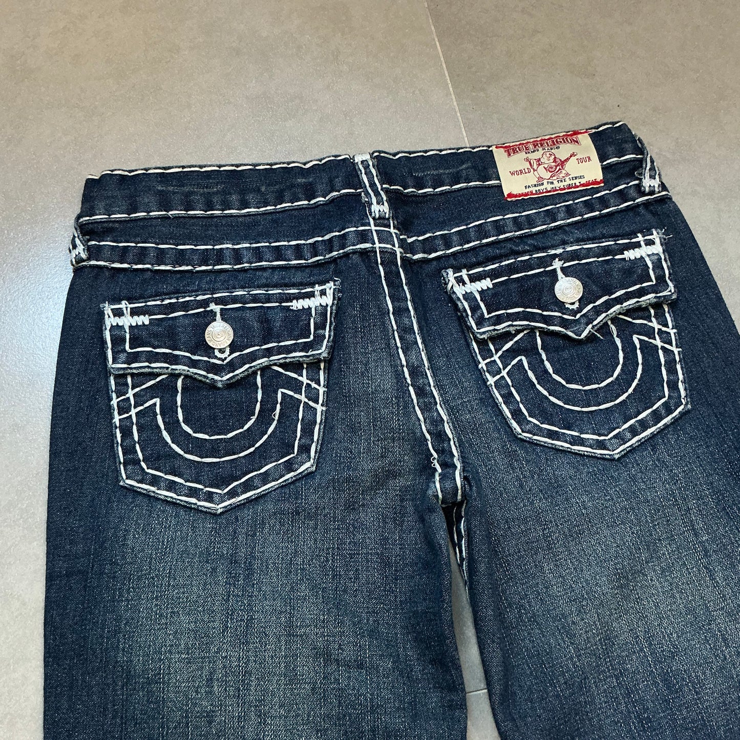 00s True Religion Girls Joey Super T World Tour Flare Jeans