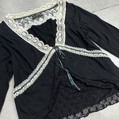 Lace Trim Cardigan