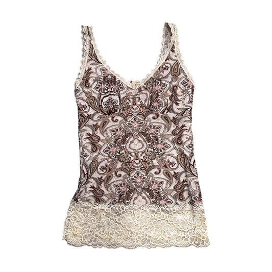 Lace Trim Floral Tank