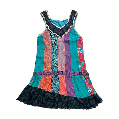 Patchwork Lace Trim Dress