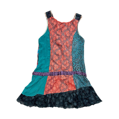 Patchwork Lace Trim Dress