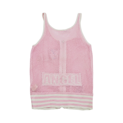 Angel Blue Zip Up Crochet Camisole
