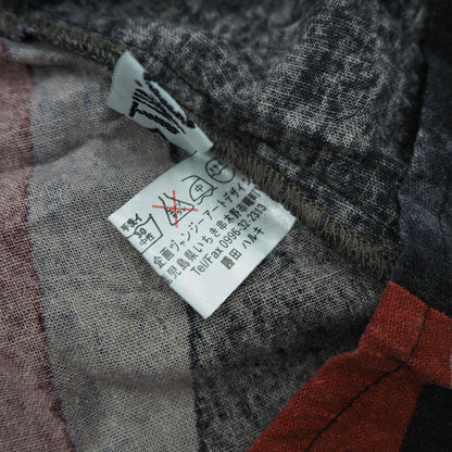 Patched Button Up Asymmetrical Tank