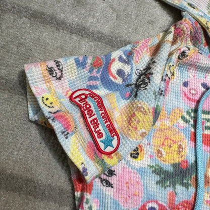 Angel blue Zip-up AOP Hoddies Shirt