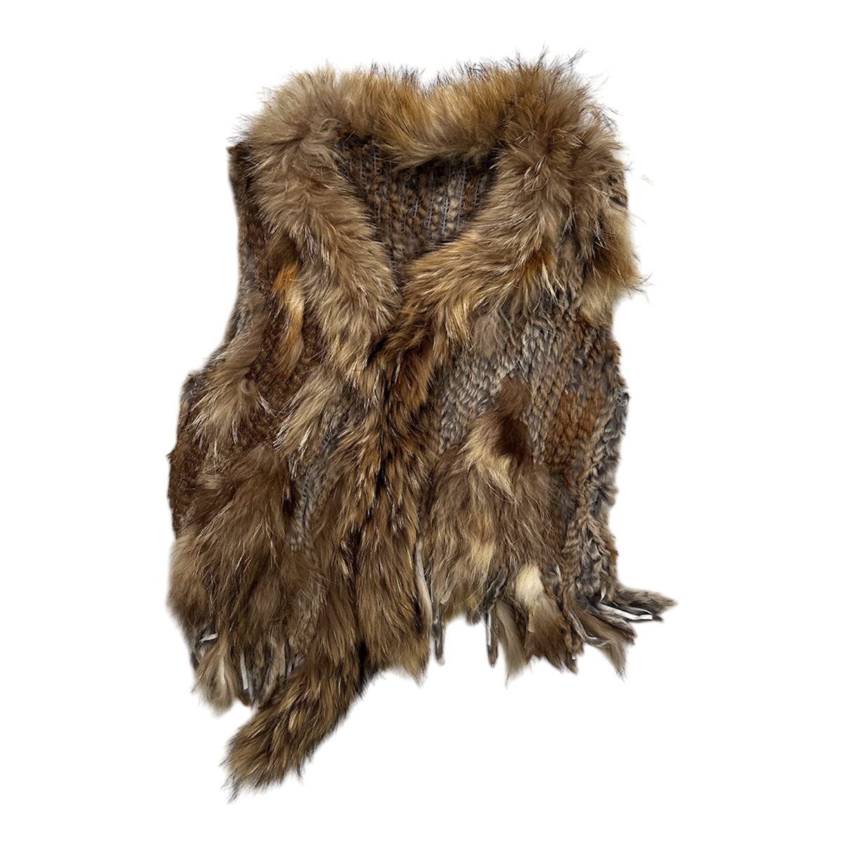 Rabbit and Raccoon Fur Vest Outer