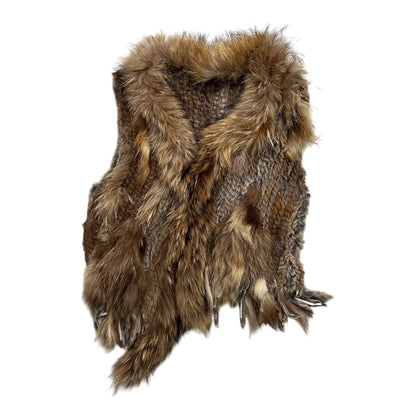 Rabbit and Raccoon Fur Vest Outer