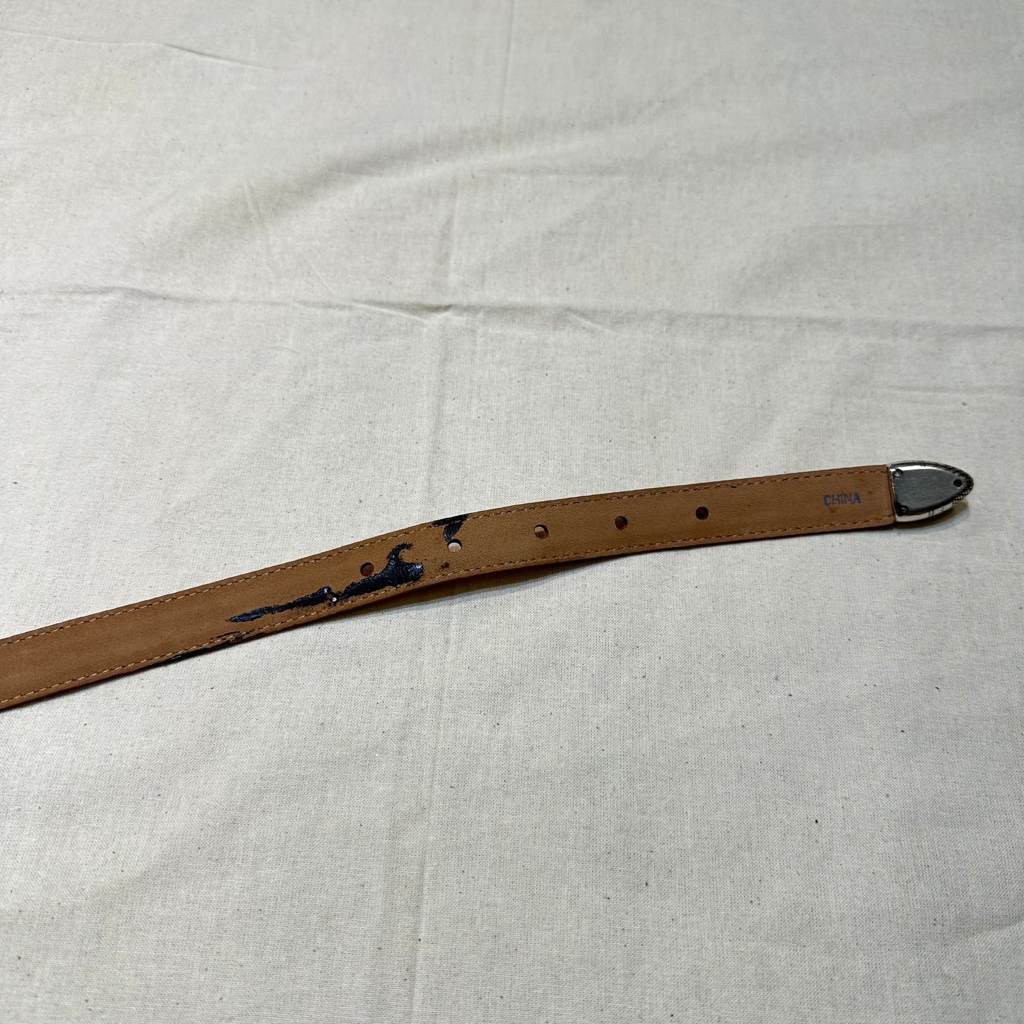 Crocodile Emboss Leather Belt