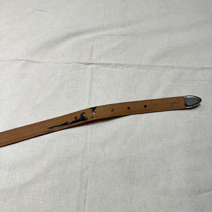 Crocodile Emboss Leather Belt