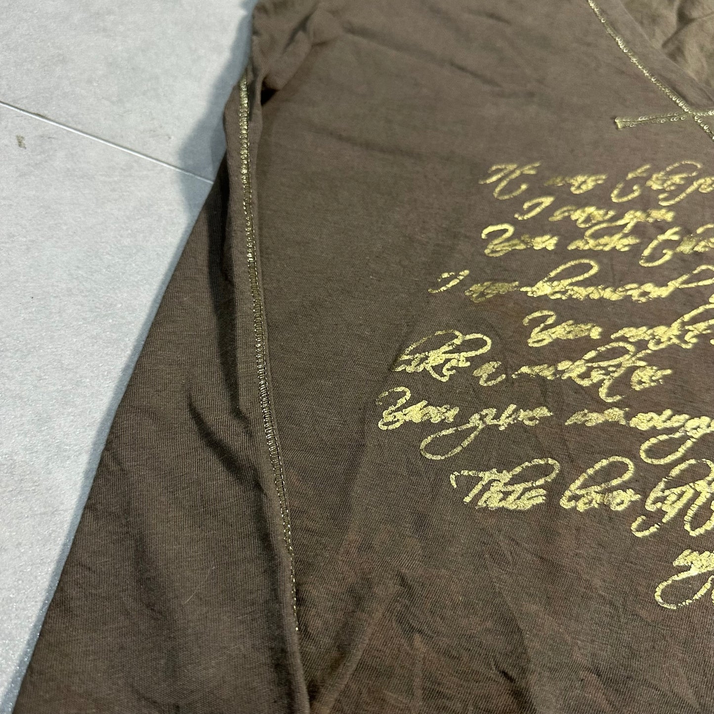 Letter Print Short Sleeves Top