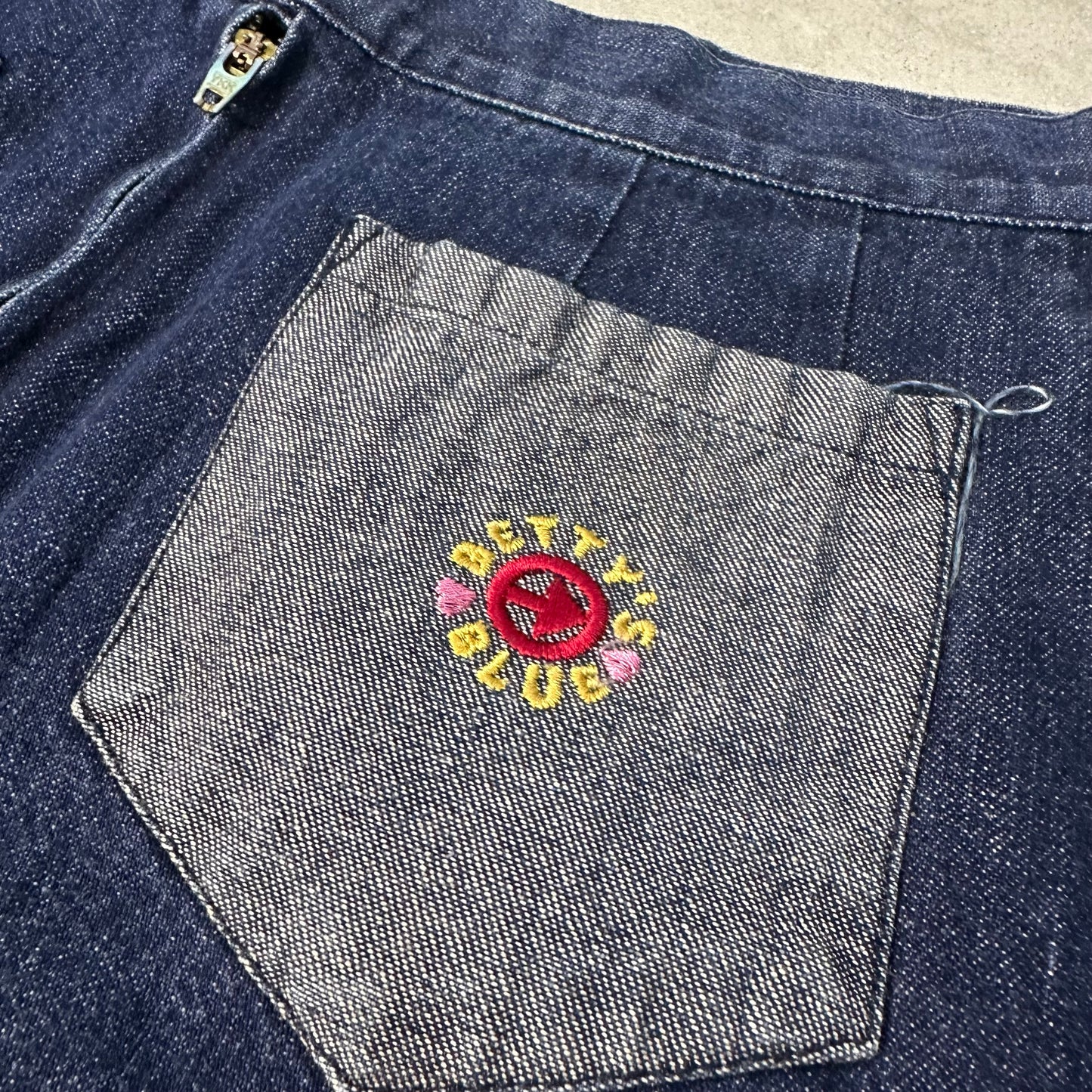 Betty's Blue Patched Denim Skirt