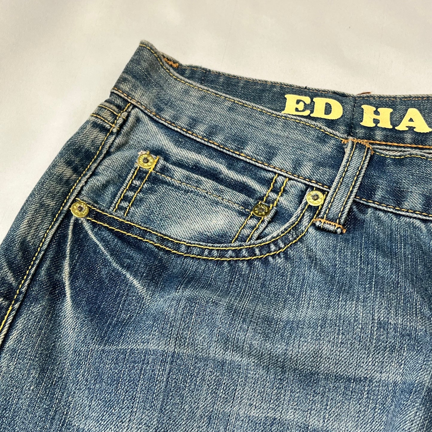 Ed Hardy 00s Native American Maiden Embroidered Straight Jeans