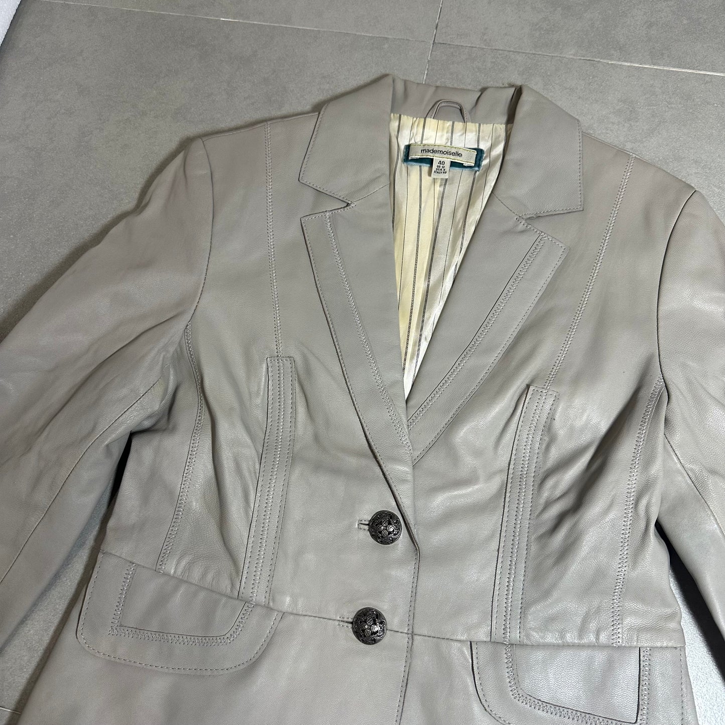 Genuine Leather Blazer