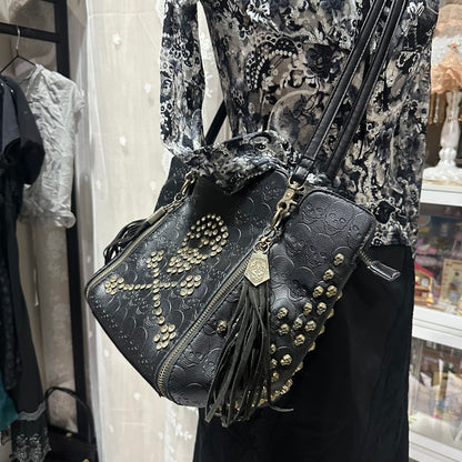 Skull Stone Leather Crossbag