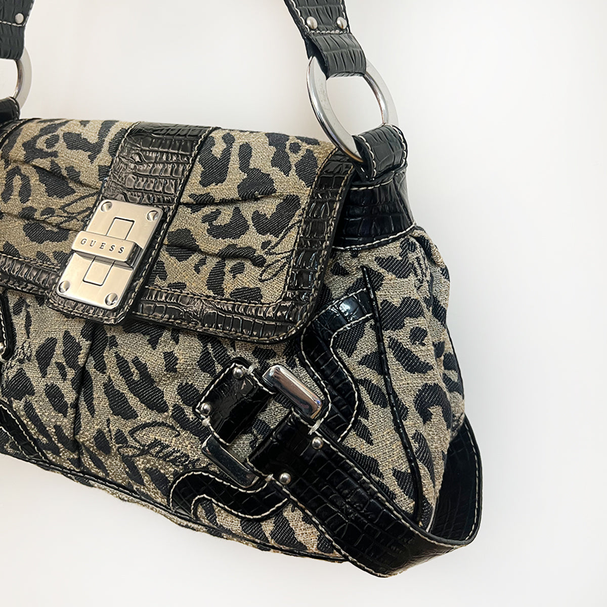 Guess Leopard Print Hand Bag