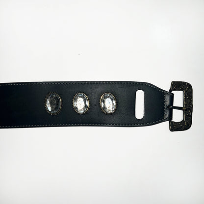 90s Rhinestone Wide Belt