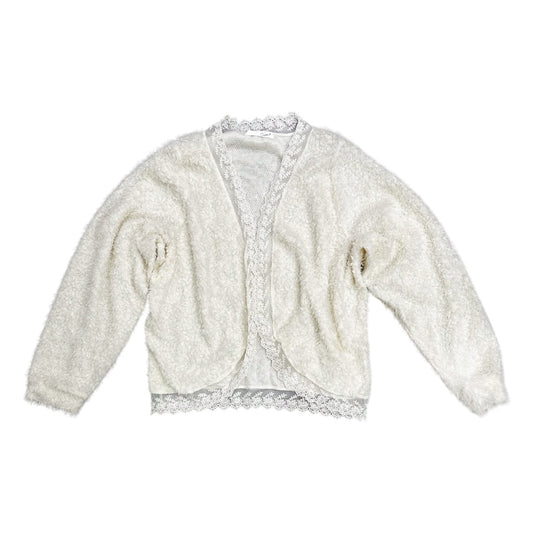 Lace Trim Fur Cardigan