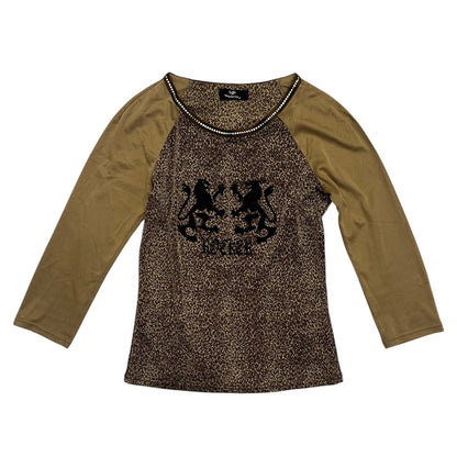 Shimmering Leopard Graphic Long Sleeves