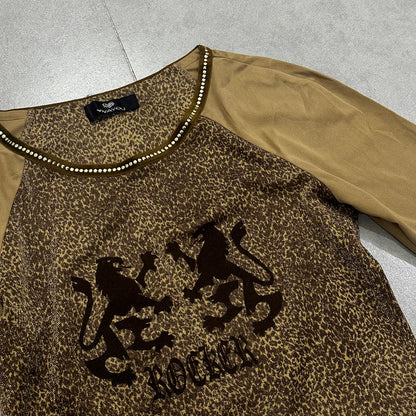 Shimmering Leopard Graphic Long Sleeves