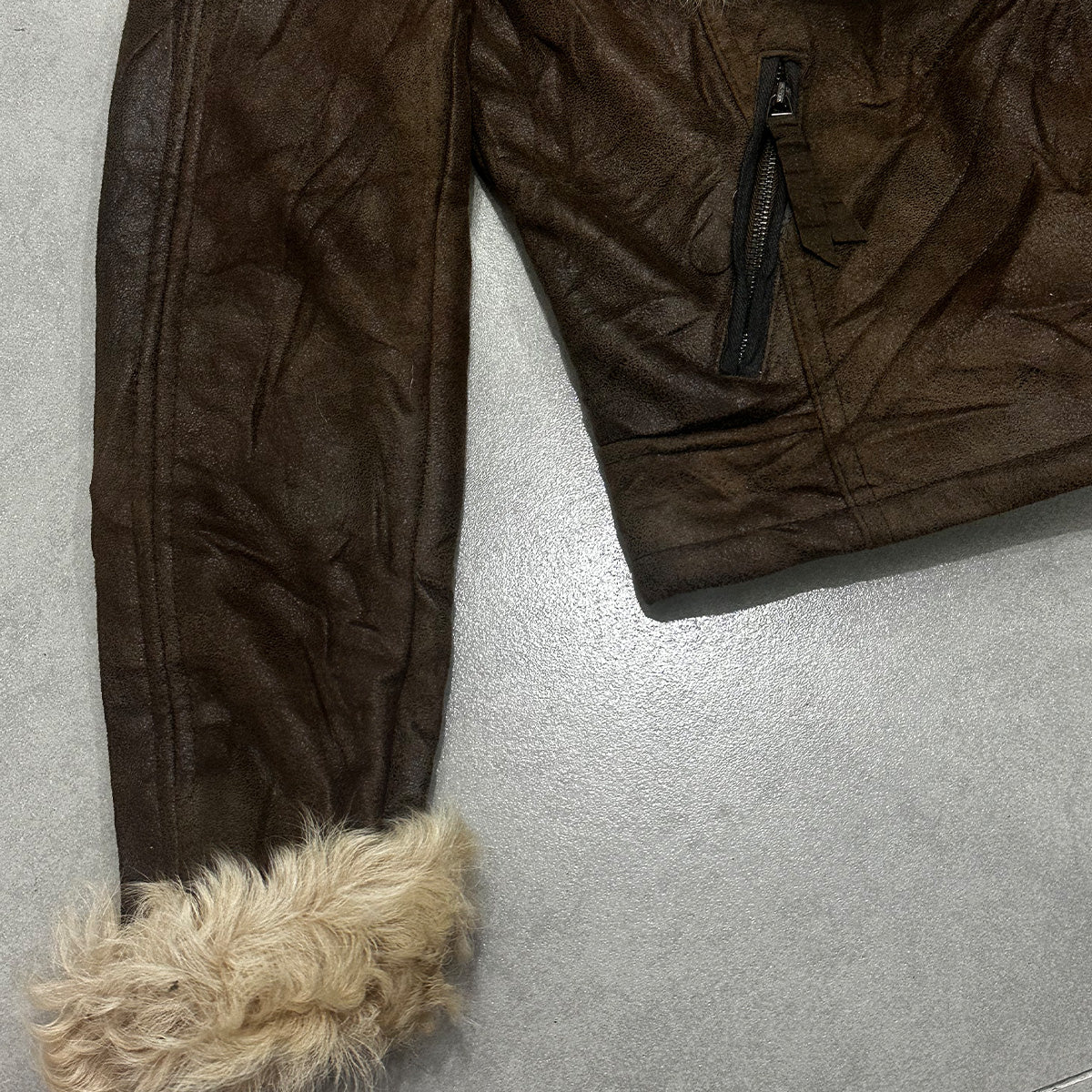 Fur Collar Suede Jacket