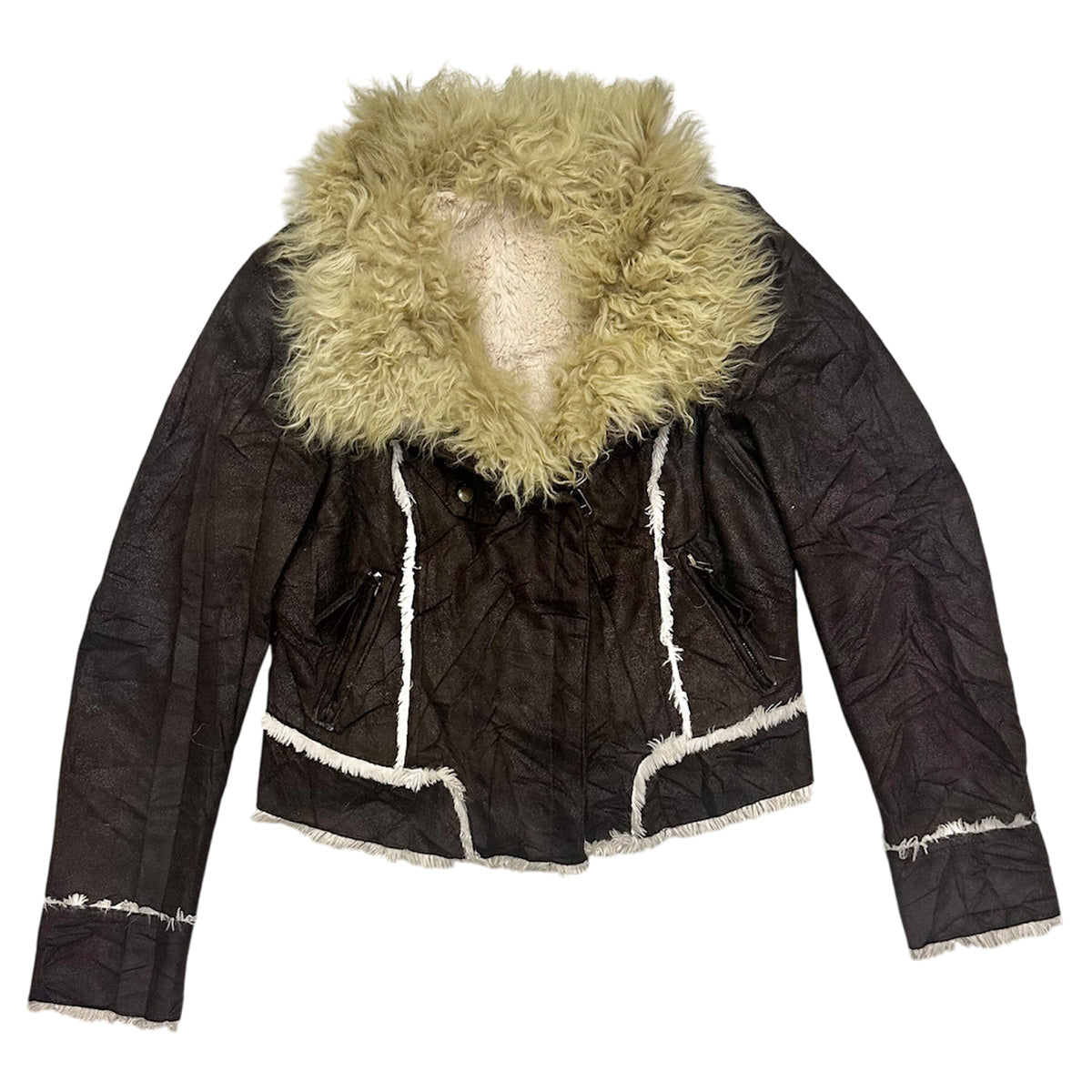 Fur Trim Suede Jacket