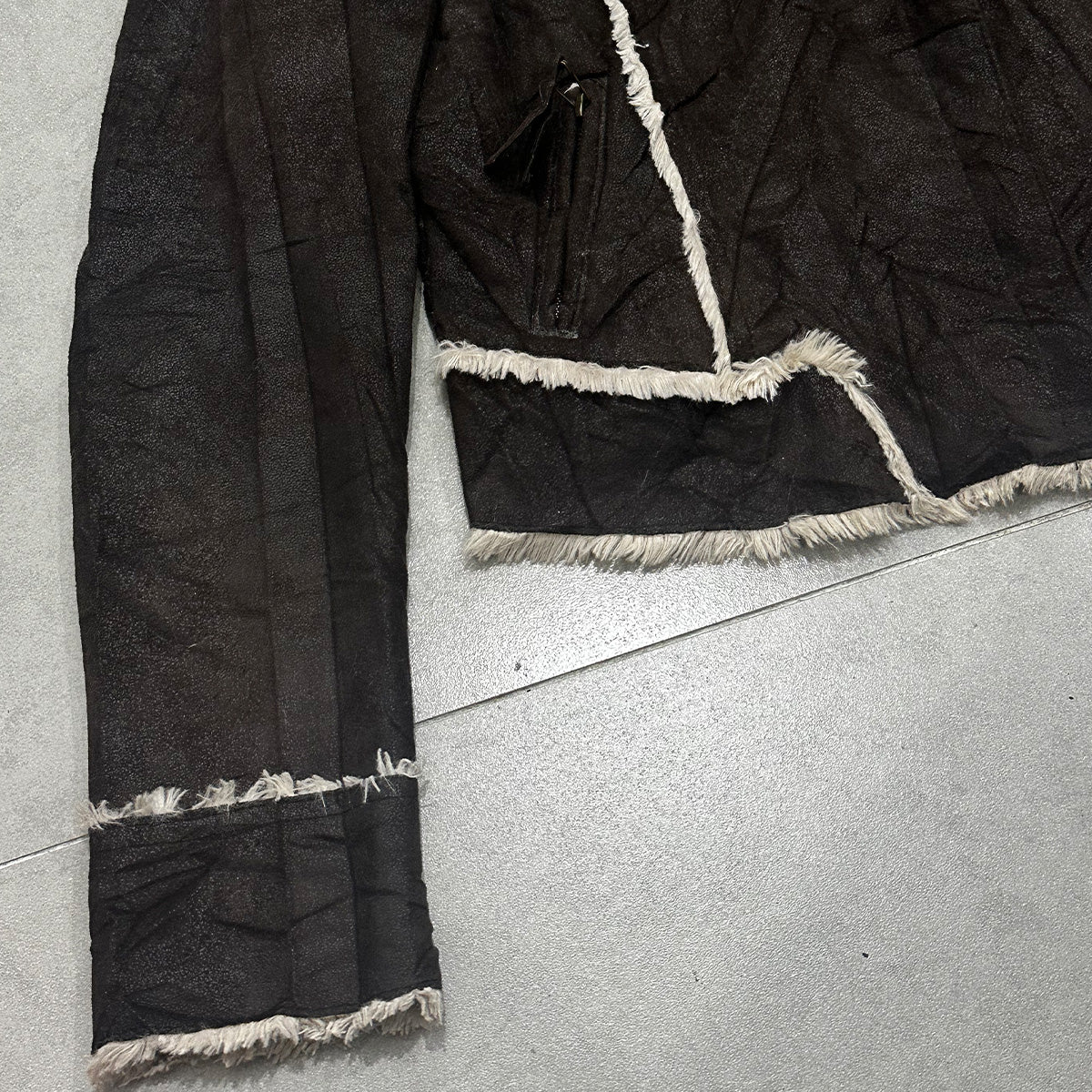 Fur Trim Suede Jacket