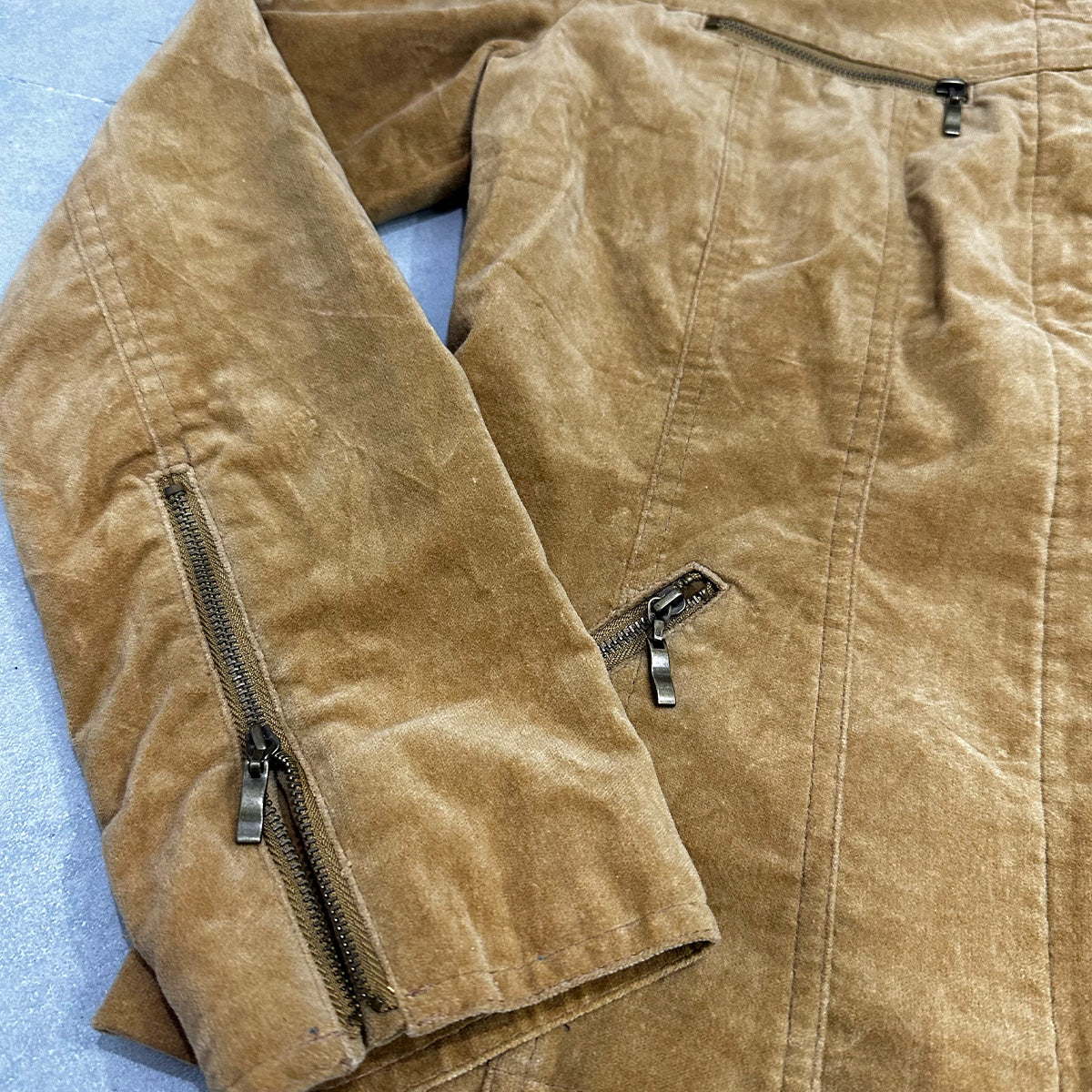 Zip Up Corduroy Moto Jacket