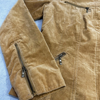 Zip Up Corduroy Moto Jacket