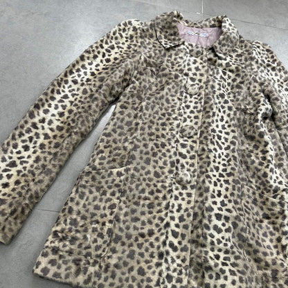 Leopard Print Fur Jacket