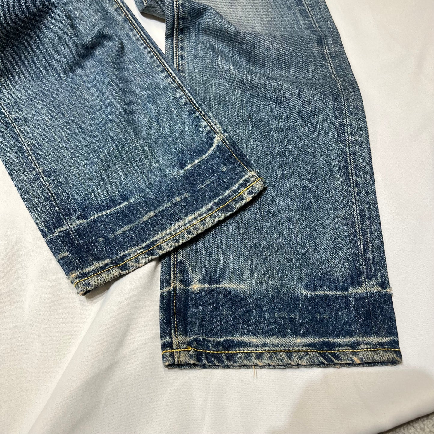 Ed Hardy 00s Native American Maiden Embroidered Straight Jeans