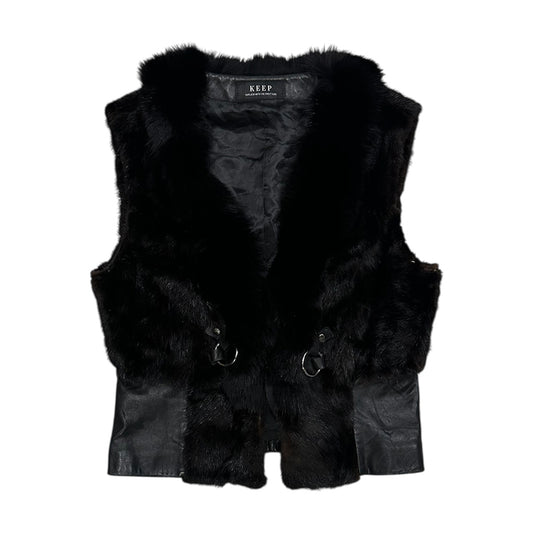 Luxe Fur Leather Cardigan