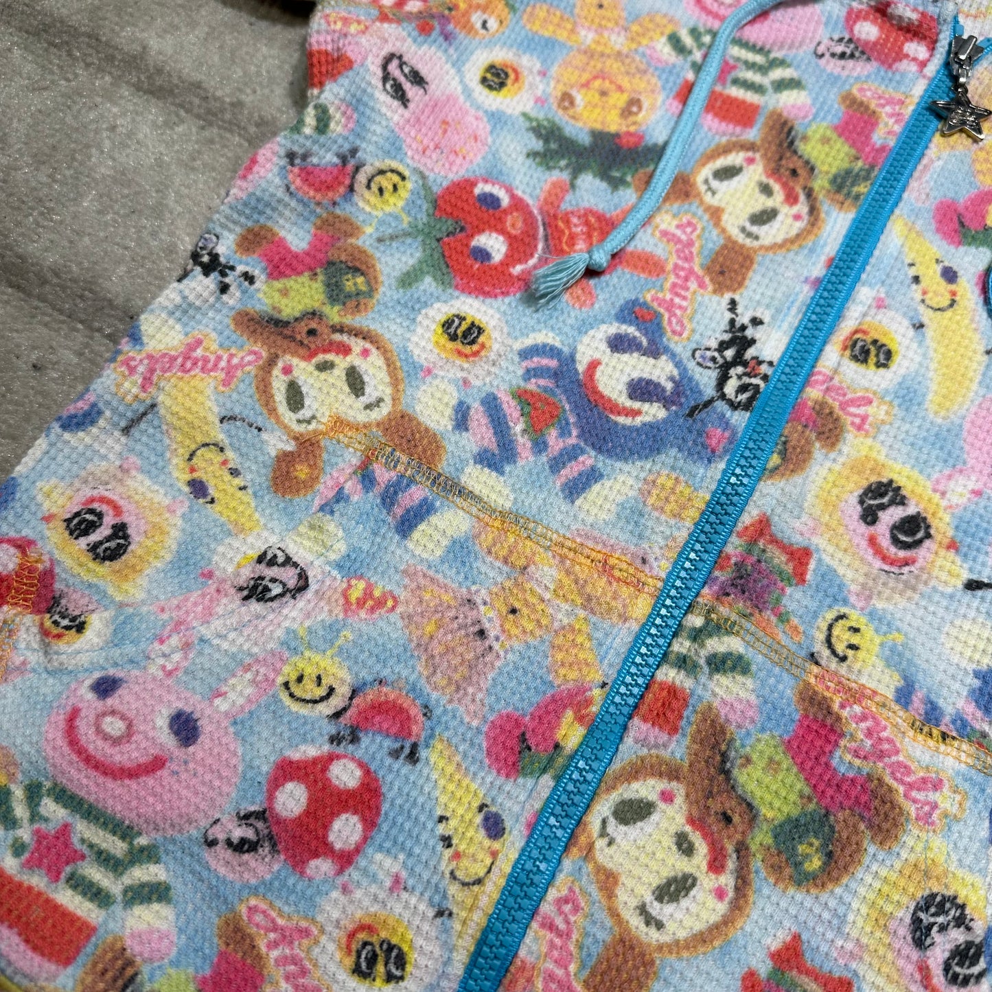 Angel blue Zip-up AOP Hoddies Shirt