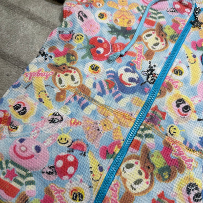 Angel blue Zip-up AOP Hoddies Shirt