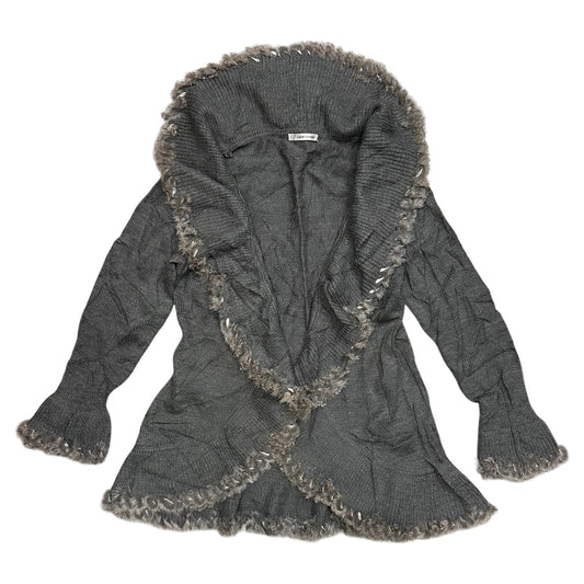 Fur Trim Knit Cardigan