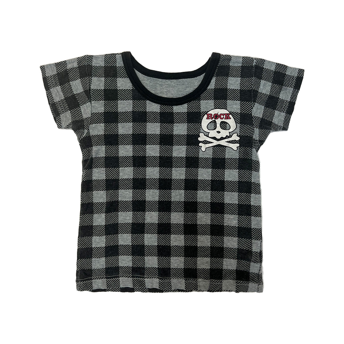 Rock Skull Checked Top